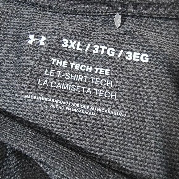 Under Armour The Tech Tee Charcoal Gray Mens #K - Picture 3 of 4